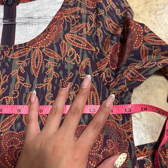 Soft Surroundings Alcott Black Rust Floral Maxi Dress 3/4 Sleeve Size Small - Picture 12 of 12